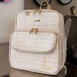 Mochila Londres - Tweed + dourado