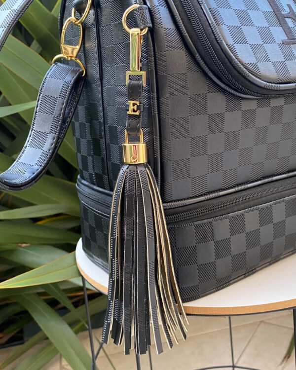 Chaveiro Tassel - Preto LV com inicial