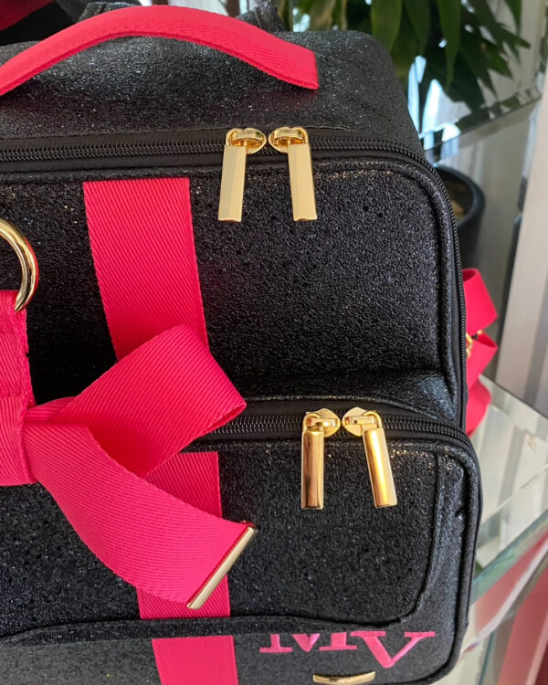 Mochila Londres - Shine Preto + Pink - Imagem 3