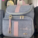 Mochila 2 em 1 - Linho Cinza + Rosê