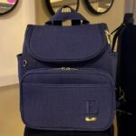 Mochila maternidade 2 em 1 - Linho Azul Marinho