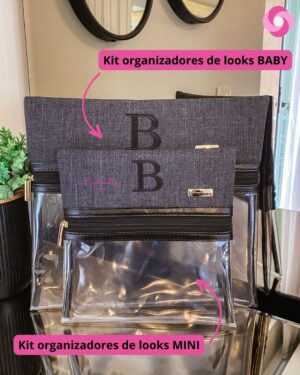 Kit Trio Organizadores de Looks Mini – Linho Cru