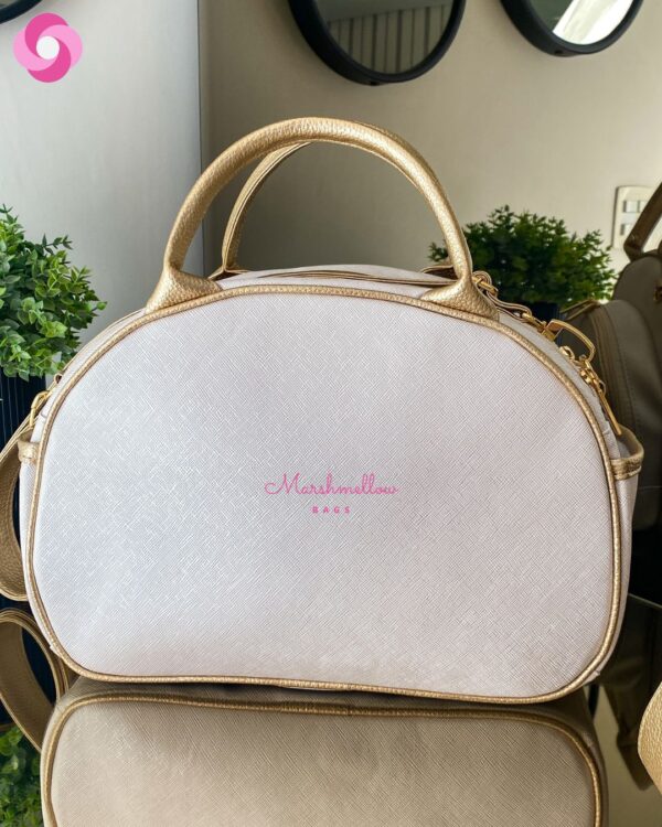 Bolsa Clássica M - Pérola + Dourado - Imagem 3