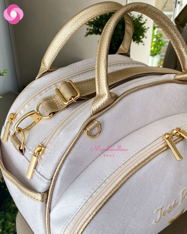 Bolsa Clássica M - Pérola + Dourado - Imagem 2