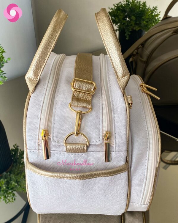 Bolsa Clássica M - Pérola + Dourado - Imagem 4