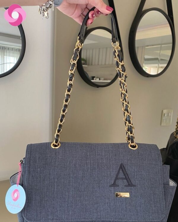 Bolsa Vegas - Linho preto com preto absoluto - Imagem 3