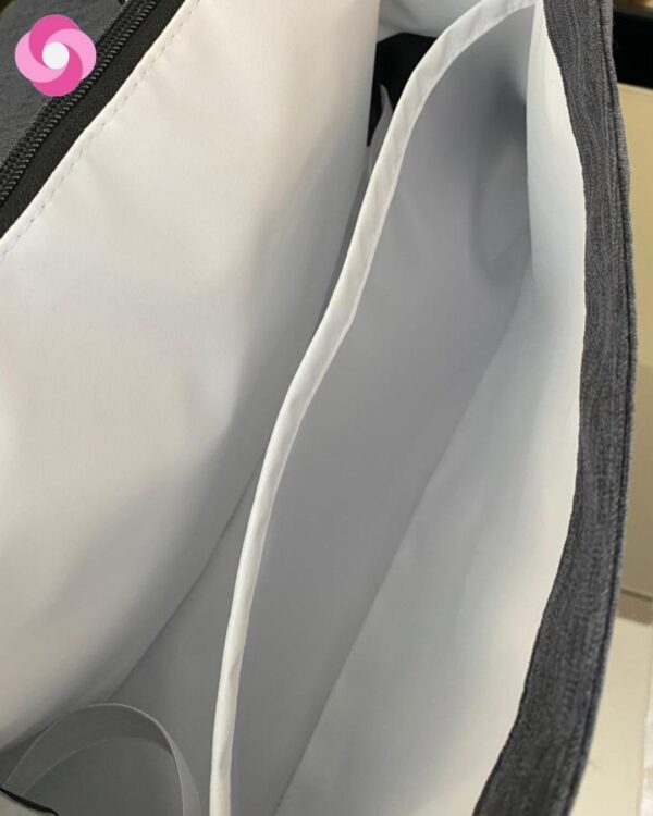 Bolsa Vegas - Linho bege cru com caramelo - Imagem 7