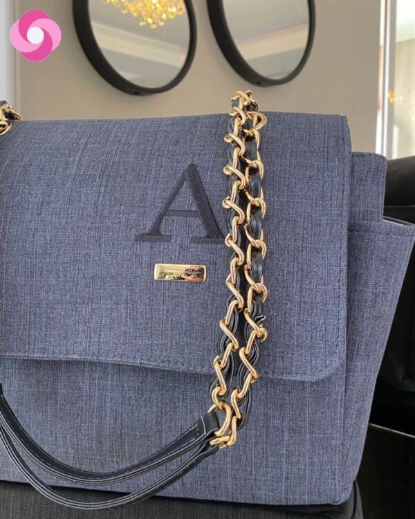 Bolsa Vegas - Linho preto com preto absoluto - Imagem 2