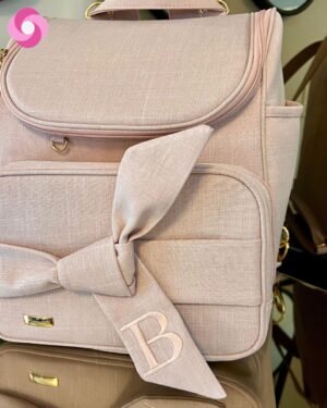Mochila 2 em 1 – Coleção Laço de Fita – Linho Rosê