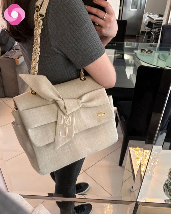 Bolsa Vegas - Laço de Fita - Bege Cru - Imagem 7