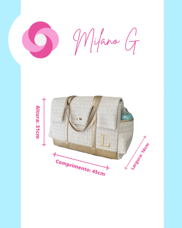 Bolsa Milano - Linho Azul Marinho - Imagem 6