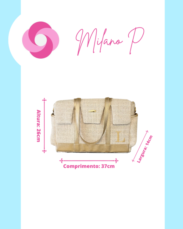 Bolsa Milano - Linho Azul Marinho - Imagem 5