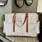 Bolsa maternidade Milano - Tweed + Caramelo