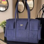 Bolsa maternidade Milano - Linho Azul Marinho