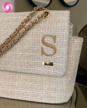 Bolsa maternidade Vegas – Tweed + Bege