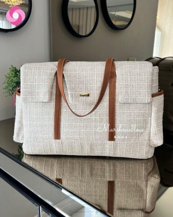 Bolsa Milano - Tweed com Caramelo