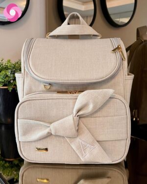 Mochila 2 em 1 – Linho Cru – Laço