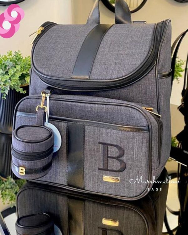 Mochila 2 em 1 - Linho Preto com Preto Absoluto