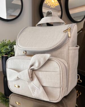 Mochila 2 em 1 – Linho Cru – Laço