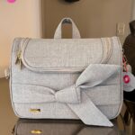 Frasqueira Luna - Linho Cinza - Laço de Fita