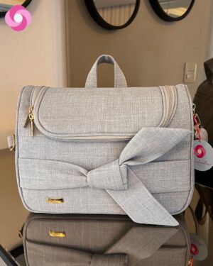 Frasqueira Luna – Linho Cinza – Laço de Fita