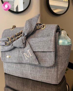 Bolsa Vegas – Laço de Fita – Cinza Chumbo