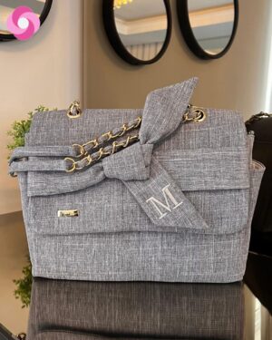 Bolsa Vegas – Laço de Fita – Cinza Chumbo
