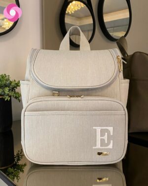 Mochila 2 em 1 alças fixas – Linho cru