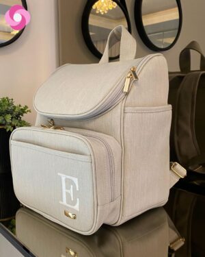 Mochila 2 em 1 alças fixas – Linho cru