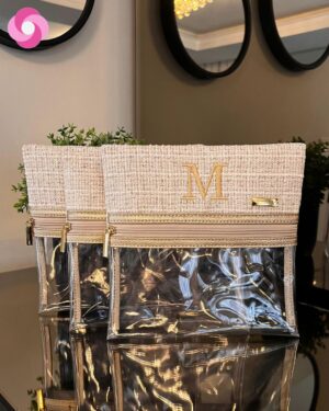 Kit Trio Organizadores de Looks Mini – Tweed + Dourado