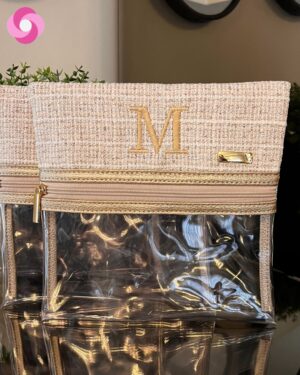 Kit Trio Organizadores de Looks Mini – Tweed + Dourado