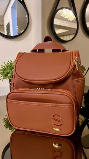 Mochila 2 em 1 Mini – Caramelo – PRONTA ENTREGA