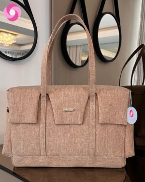 Bolsa maternidade Milano – Linho Capuccino